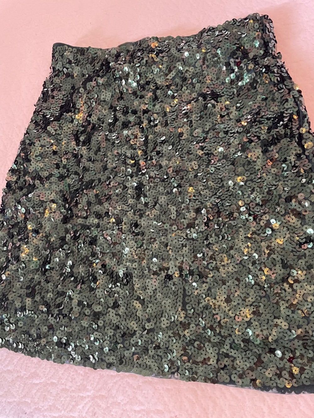 Sparkle Sequin Mini Skirt - Green